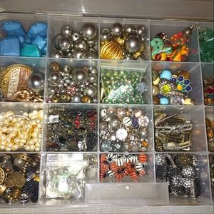 Beads and single earrings